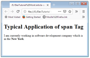 HTML Span Tag Span Element in HTML