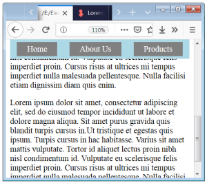 Sticky Position Nav Bar