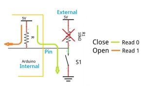Arduino Button Interface Without Pull Up