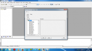 select the target device for project in KEIL uVISION3