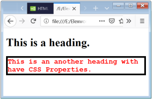 CSS Heading Style Style h1
