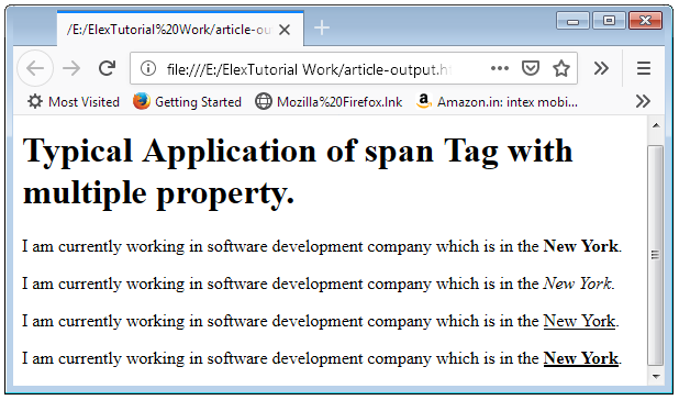 HTML Span Tag | Span Element in HTML