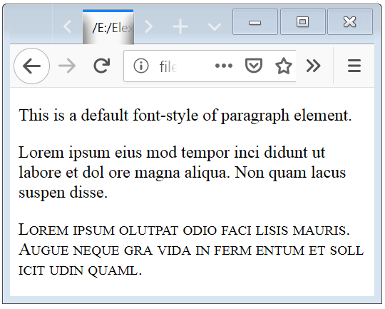 CSS Font Variant Property and Small Caps Text in HTML