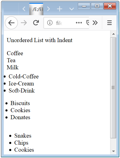Styling List Indent