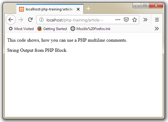 PHP Comment