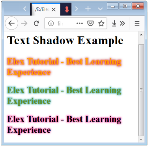 html css text shadow