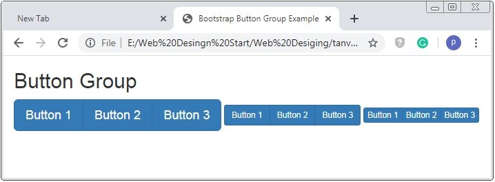 Bootstrap Button Group Sizes