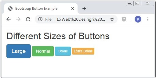 Bootstrap Button Sizes