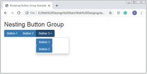 Bootstrap Nested Button Group