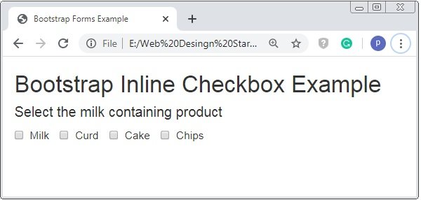 Bootstrap Inline Checkboxes