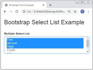 Bootstrap Multiple Select List