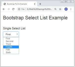 Bootstrap Select List