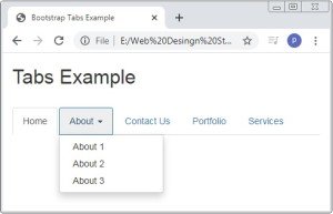 Bootstrap Tabs With Dropdown