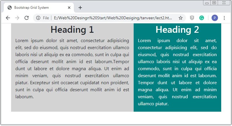 Bootstrap 4 Grid System Class