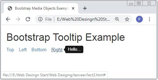 Bootstrap Tooltip Position