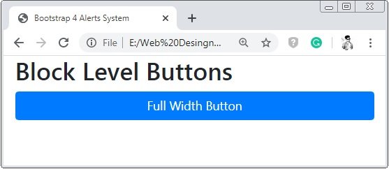 Bootstrap 4 Block Level Button