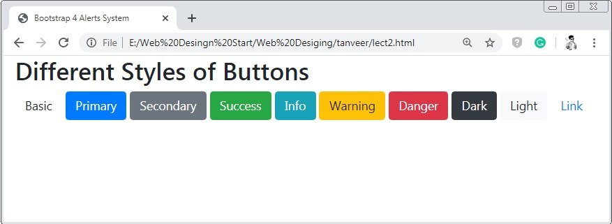 Bootstrap 4 Buttons