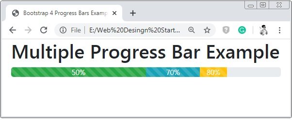Bootstrap 4 Multiple Progress Bar