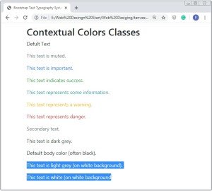 Bootstrap 4 Text Color